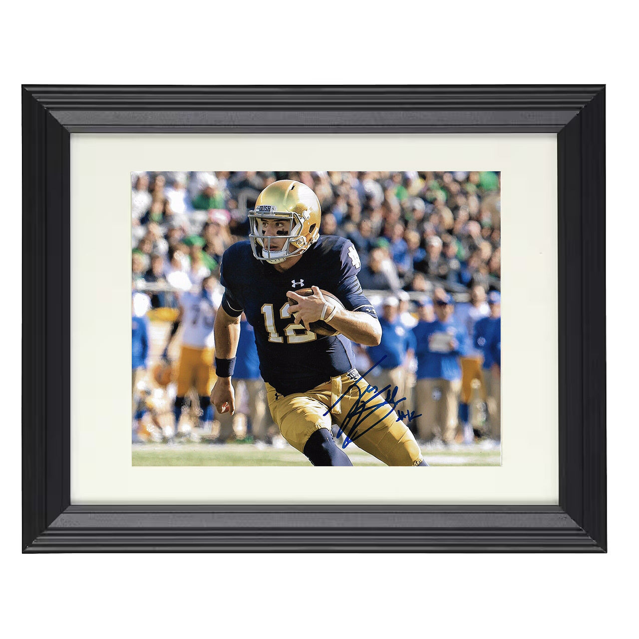 Notre Dame Football - Ian Book Scramble Run 8x10 framed college football wall art