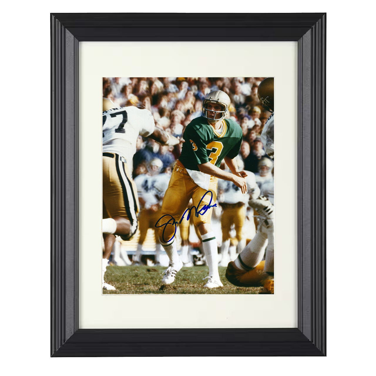 Notre Dame Football - Joe Montana Dropback Pass Action 8x10 framed college football wall art