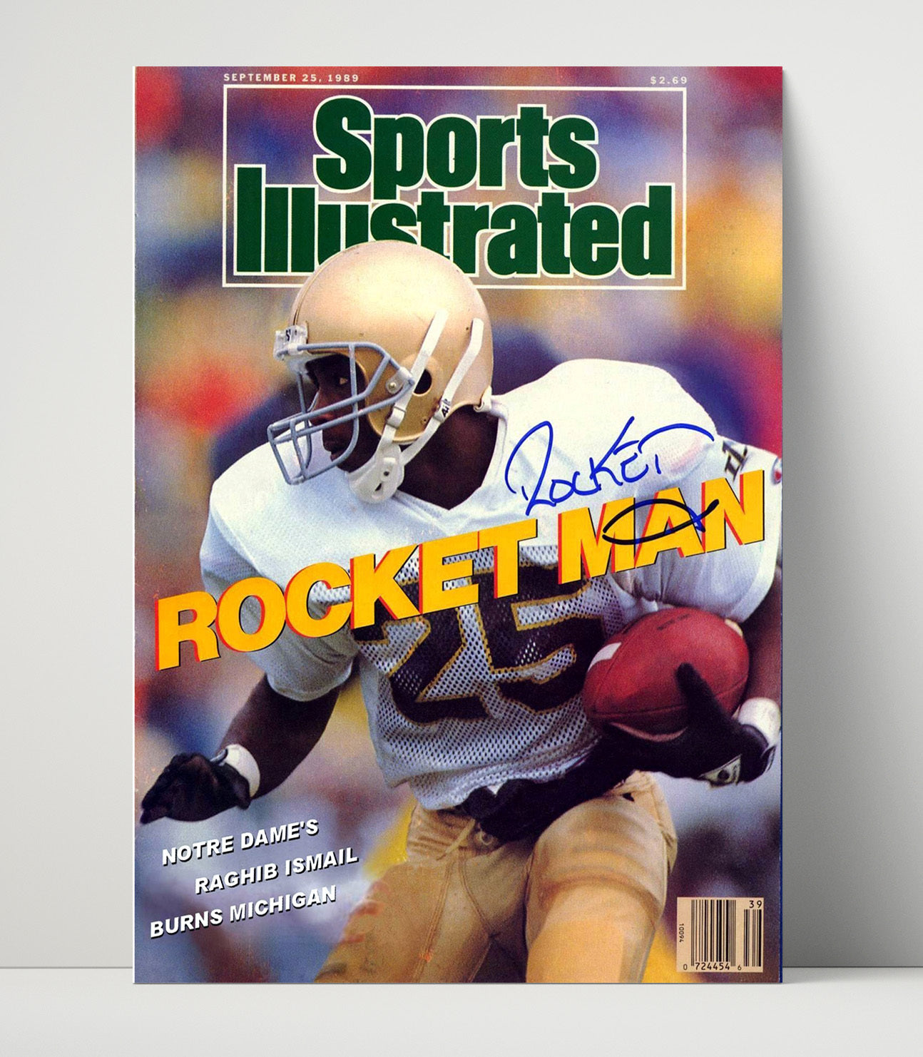 Notre Dame Football Raghib Ismail Breakaway Speed SI Cover 1989 College Football Wall Art 16x20 Unframed Print wall art print – College Football decor