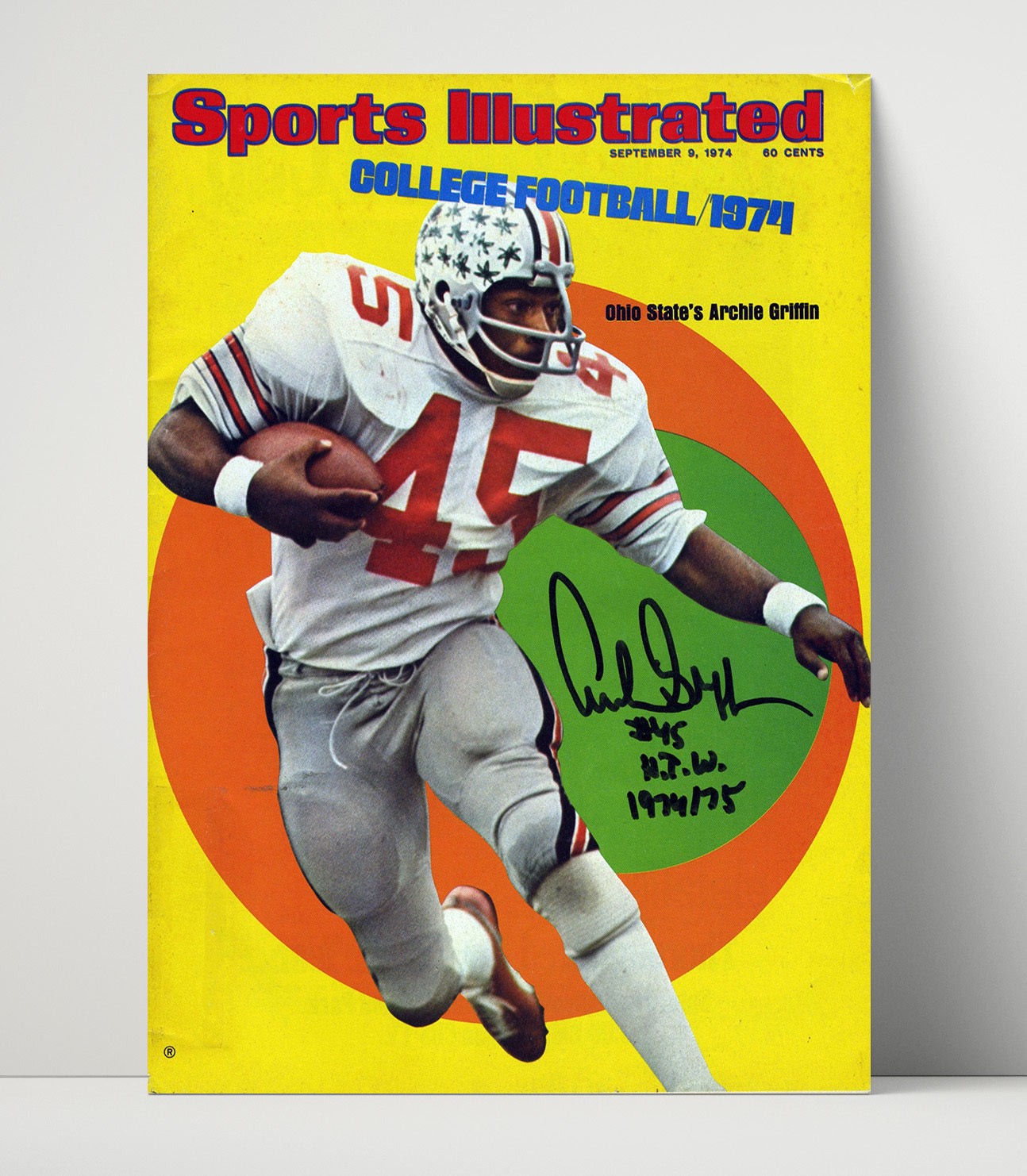 Ohio State Football Archie Griffin Heisman Run SI Cover 1974 College Football Wall Art 16x20 Unframed Print wall art print – College Football decor