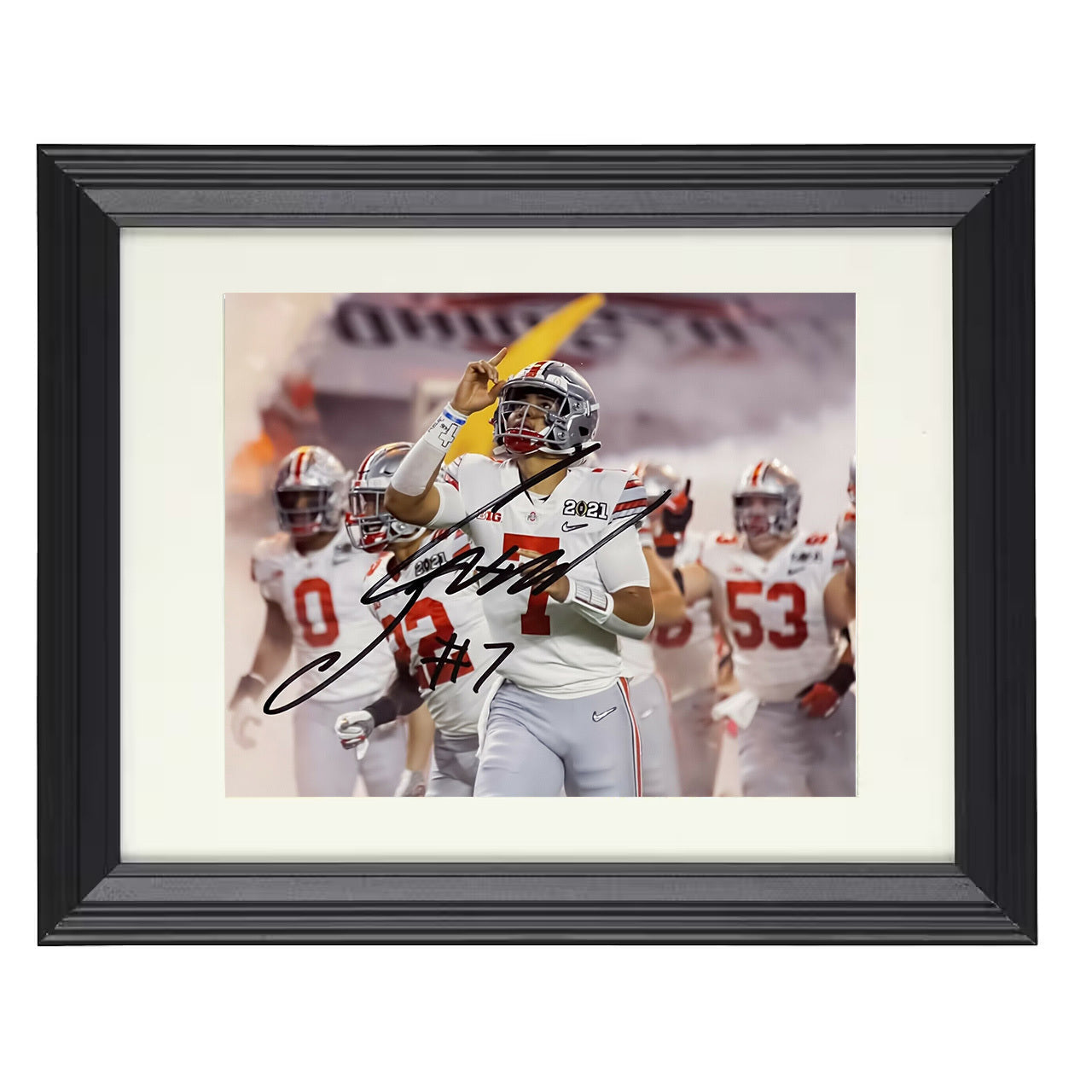 Ohio State Football - CJ Stroud Passing Command 8x10 framed college football wall art