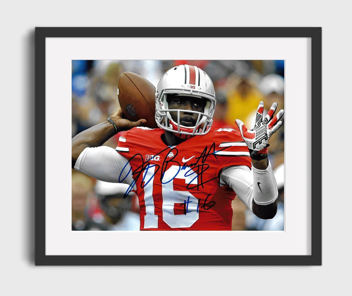 Ohio State Football - JT Barrett Rolling Out Play Action 8x10 Gallery Frame college football wall art