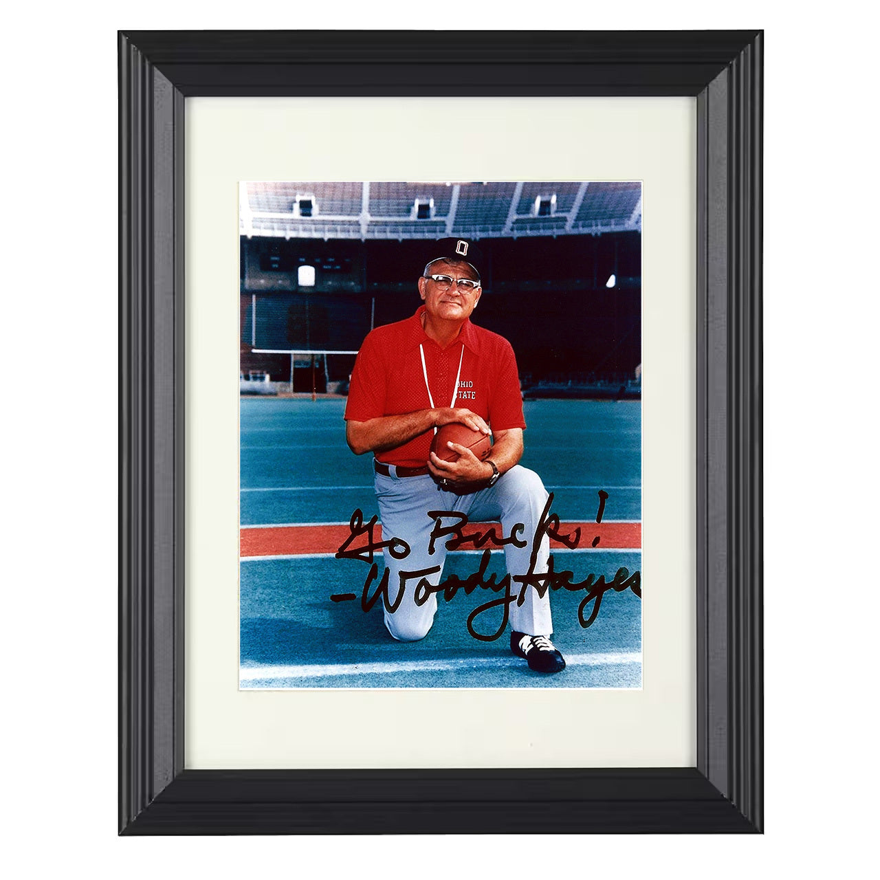 Ohio State Football - Woody Hayes Sideline Legacy 8x10 framed college football wall art