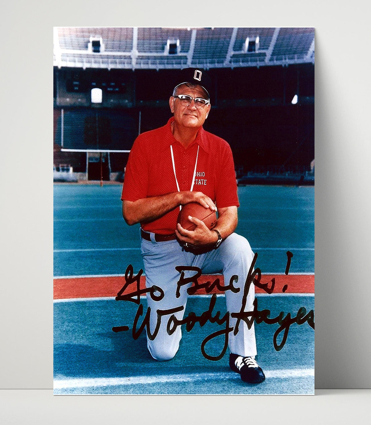 Ohio State Football – Woody Hayes Sideline Legacy unframed college football poster print