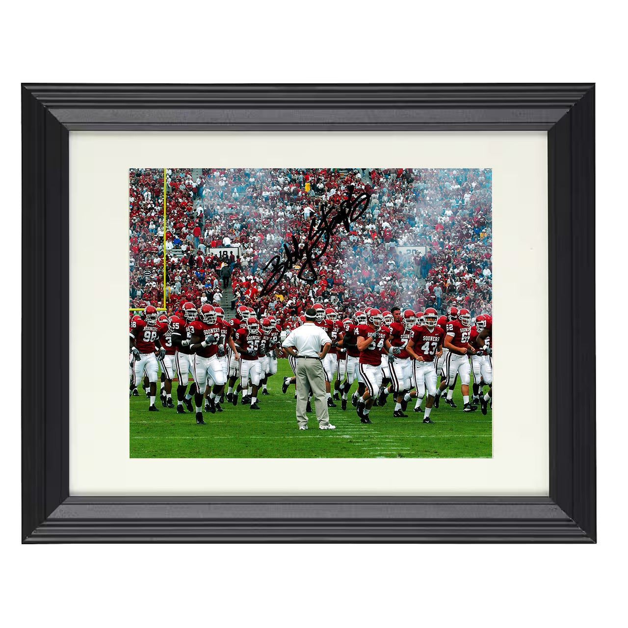 Oklahoma Football - Bob Stoops Tunnel Entrance Walkout 8x10 framed college football wall art