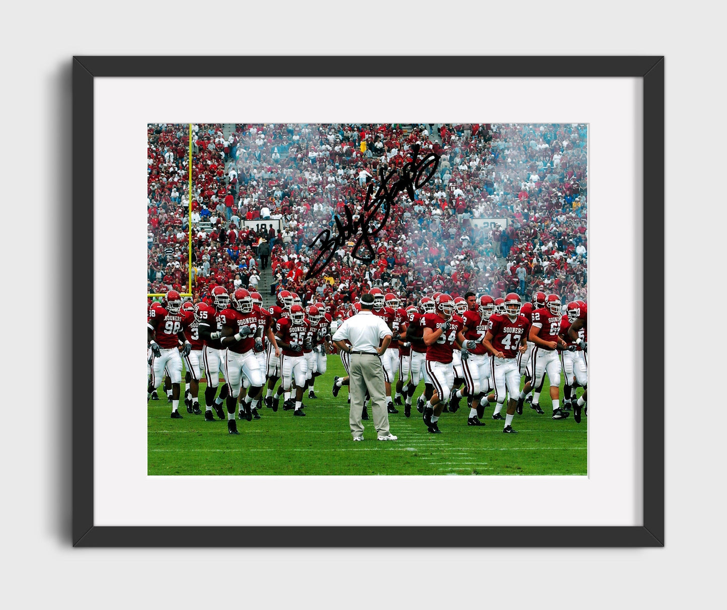 Oklahoma Football - Bob Stoops Tunnel Entrance Walkout 8x10 Gallery Frame college football wall art