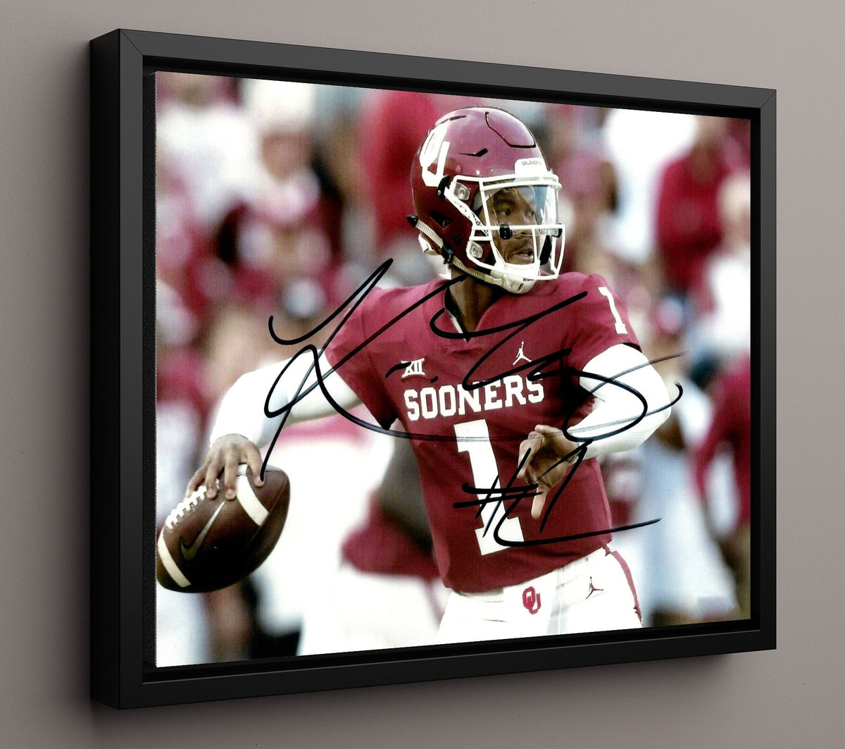 Oklahoma Football - Kyler MurrayPocket Throw 8x10 Framed Canvas college football wall art