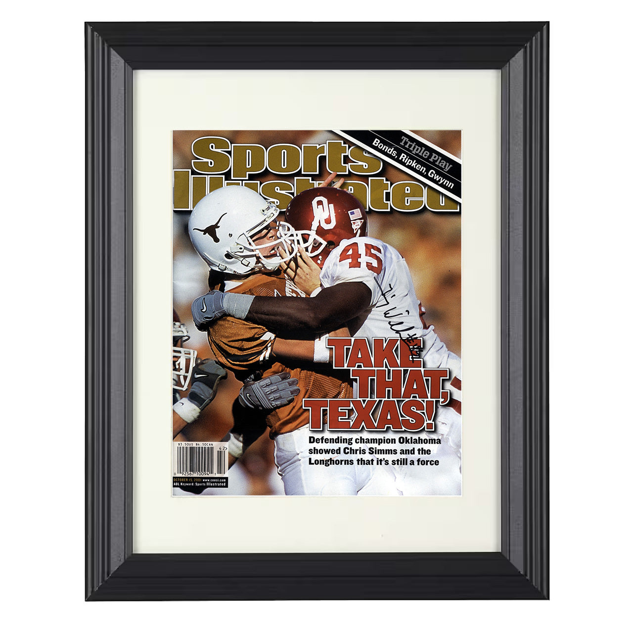 Oklahoma Football - Red River Rivalry Hit SI 8x10 framed college football wall art