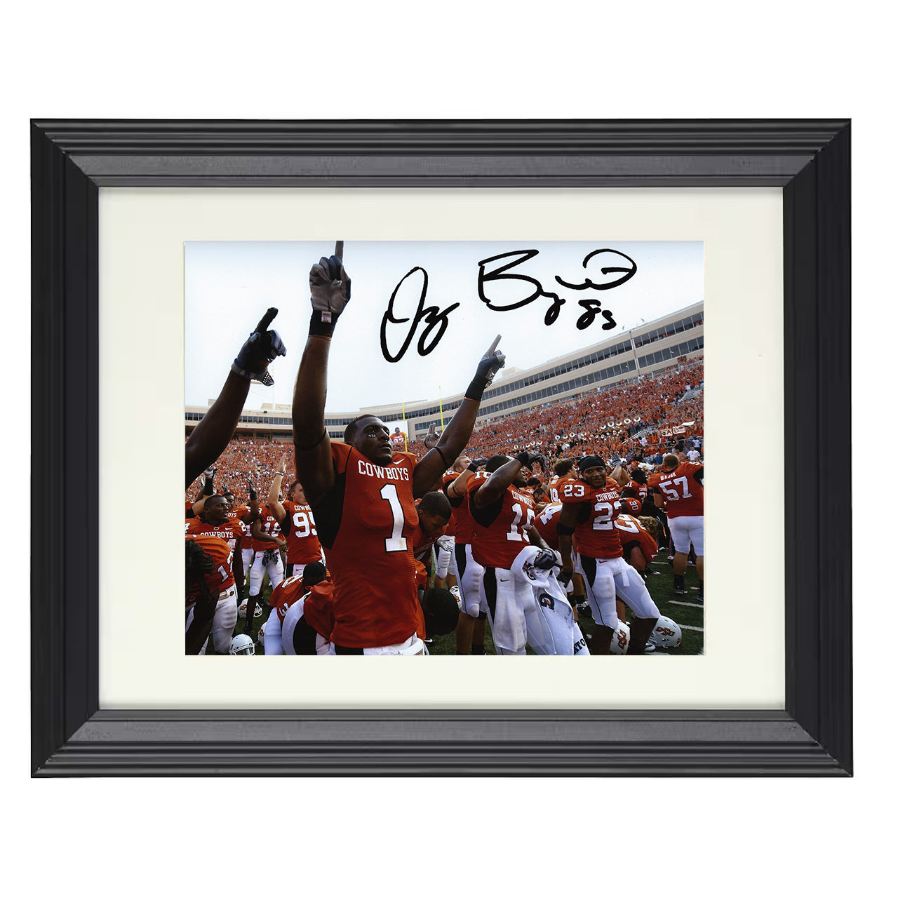 Oklahoma State Football - Dez Bryant Crowd Celebration 8x10 framed college football wall art