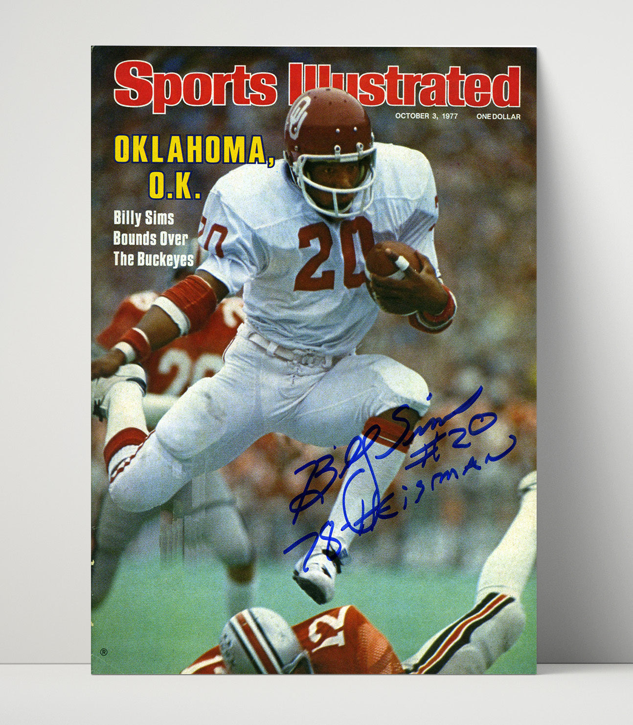 Oklahoma vs Ohio State Football Billy Sims Breakaway Run Buckeyes Clash 1977 SI College 16x20 Unframed Print wall art print – College Football decor