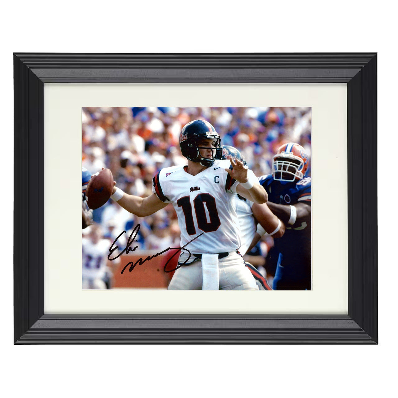 Ole Miss Football - Eli Manning QB Dropback 8x10 framed college football wall art