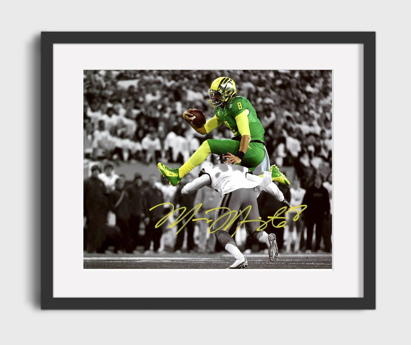 Oregon Football - Marcus MariotaHurdle 8x10 Gallery Frame college football wall art