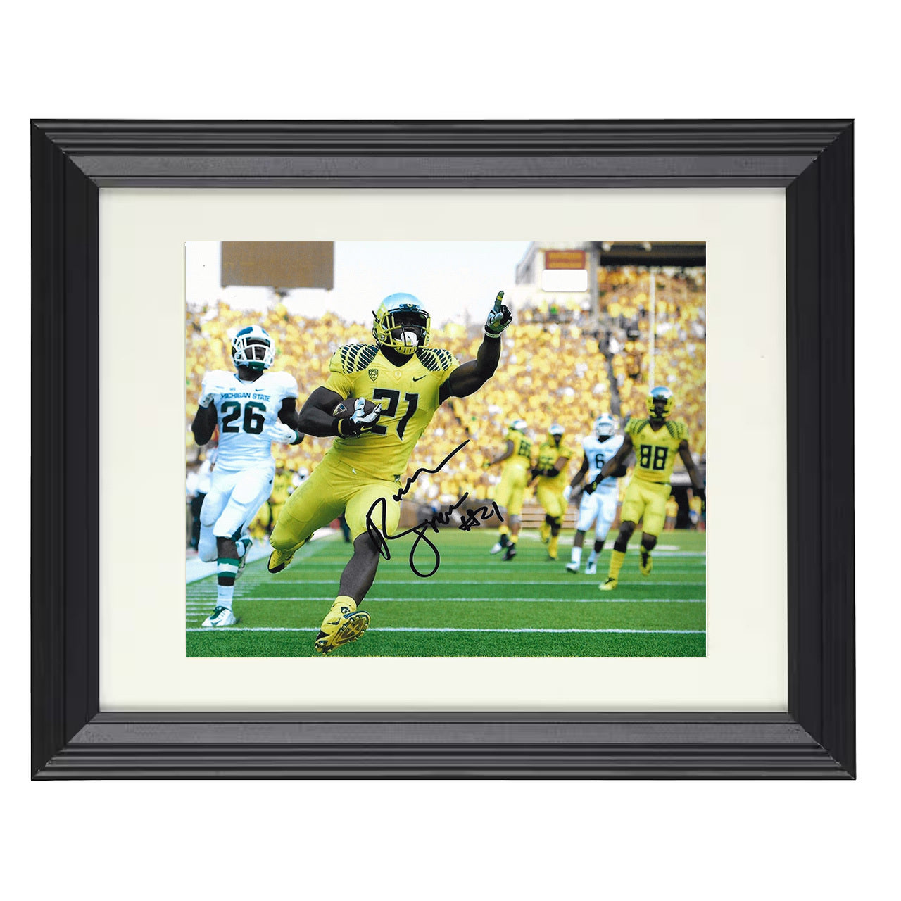 Oregon Football - Royce Freeman Open Field Run 8x10 framed college football wall art