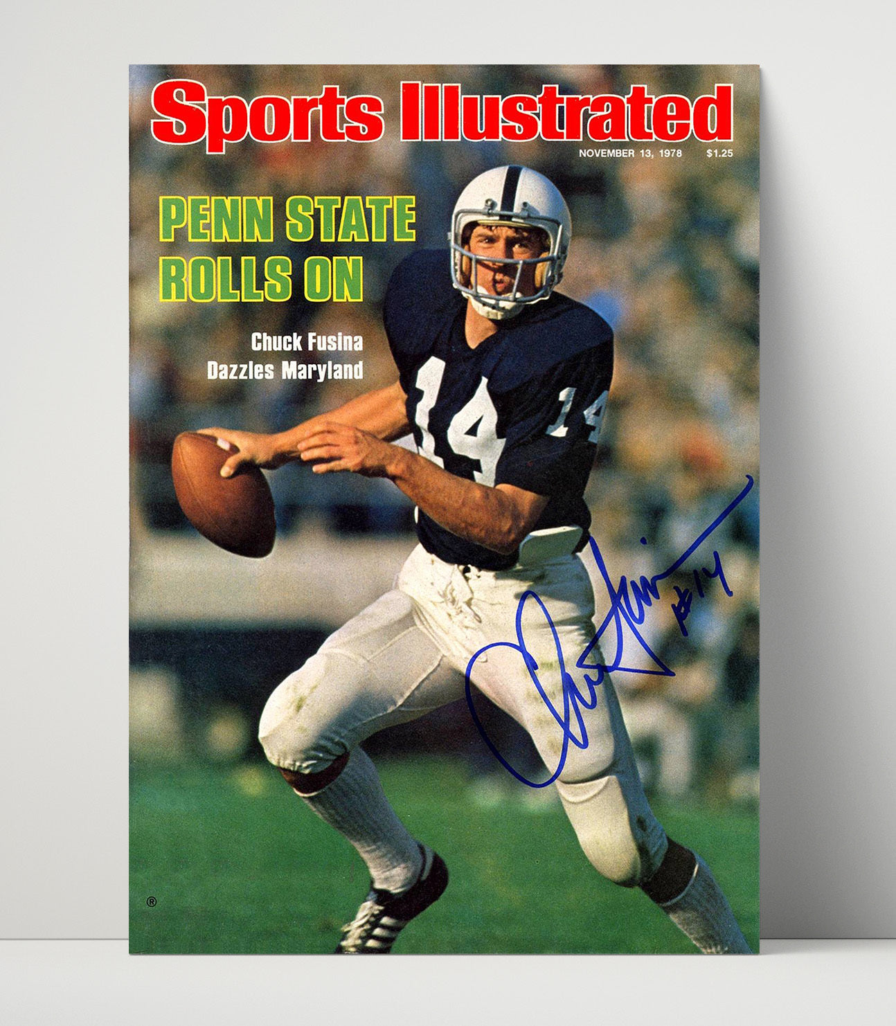 Penn State Football Chuck Fusina Game Roll SI Cover 1978 College Football Wall Art 16x20 Unframed Print wall art print – College Football decor