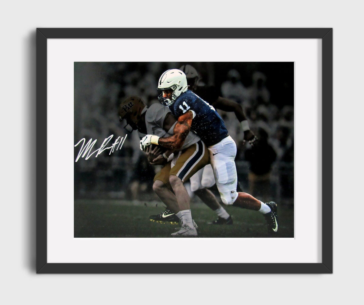Penn State Football - Micah Parsons Defensive Tackle Impact Hit 8x10 Gallery Frame college football wall art