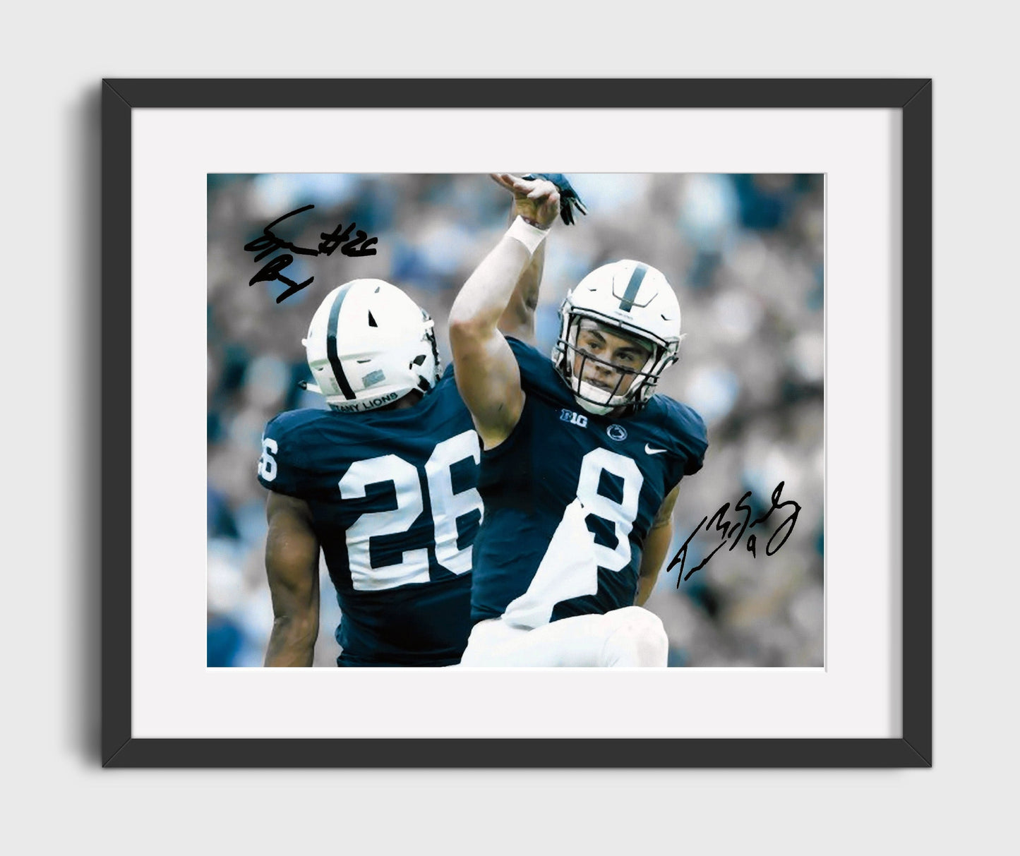 Penn State Football - Trace McSorley and Saquon BarkleyBackfield Exchange 8x10 Gallery Frame college football wall art