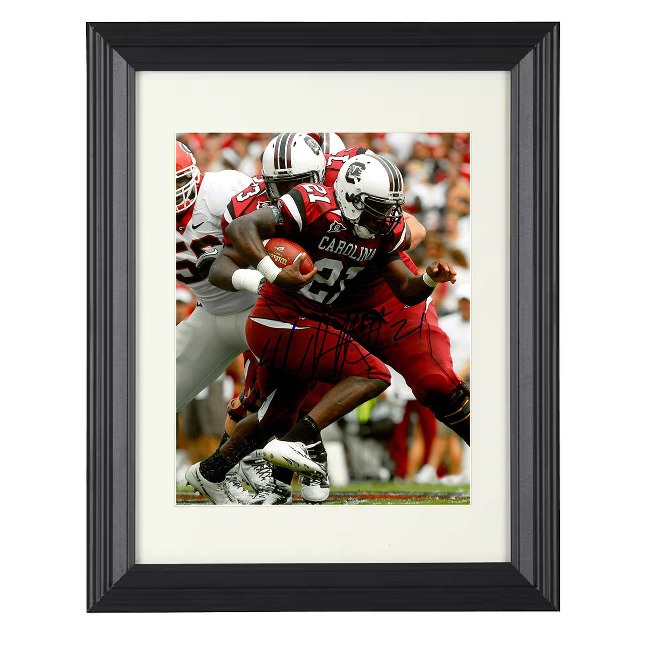 South Carolina Football - Marcus Lattimore Power Rush 8x10 framed college football wall art