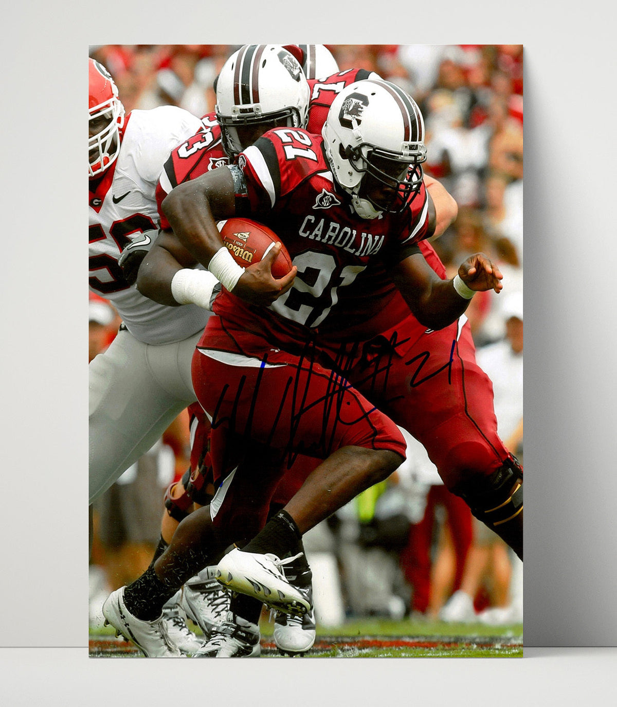 South Carolina Football – Marcus Lattimore Downhill Rush unframed college football poster print