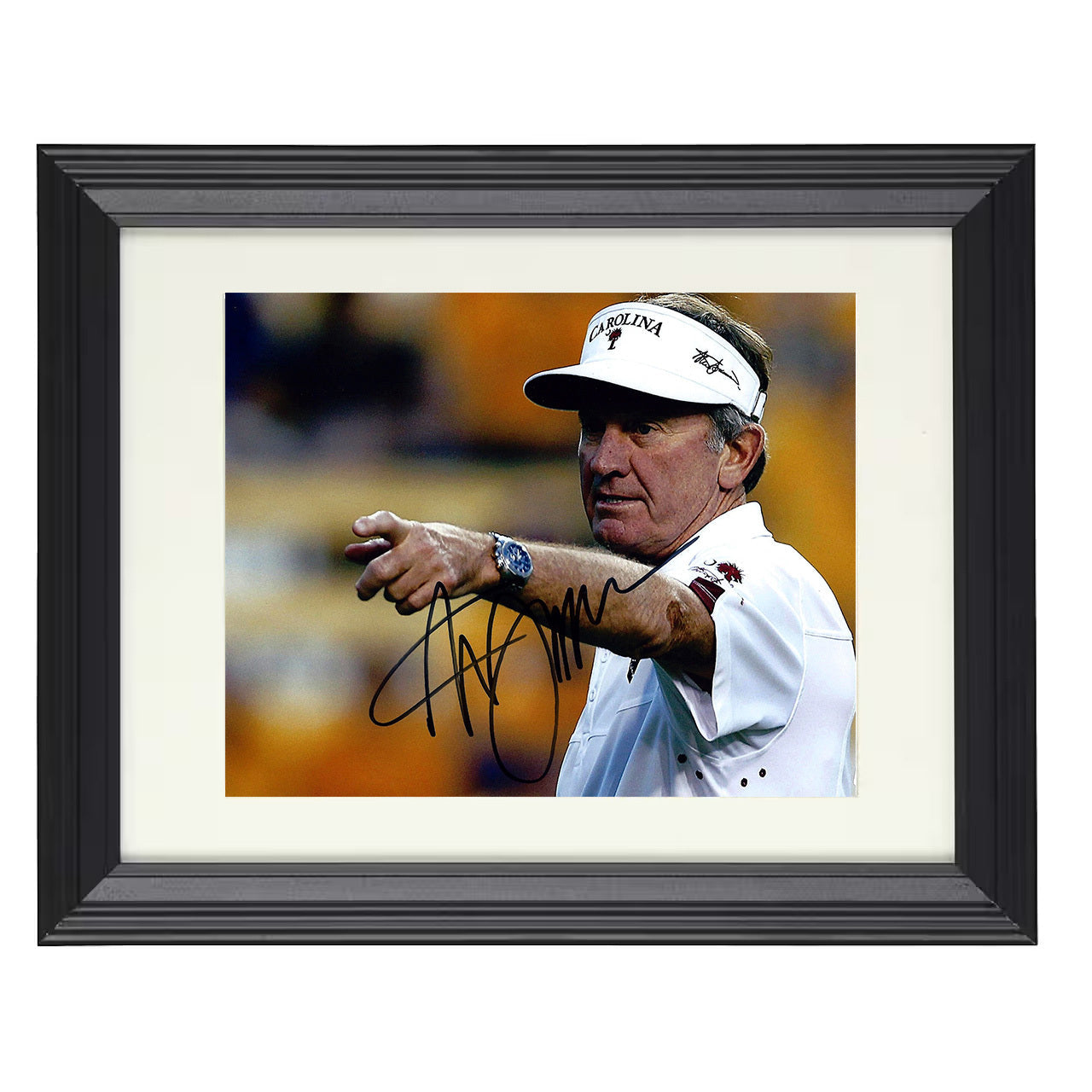 South Carolina Football Steve Spurrier Sideline Authority 8x10 black beveled frame college football wall art