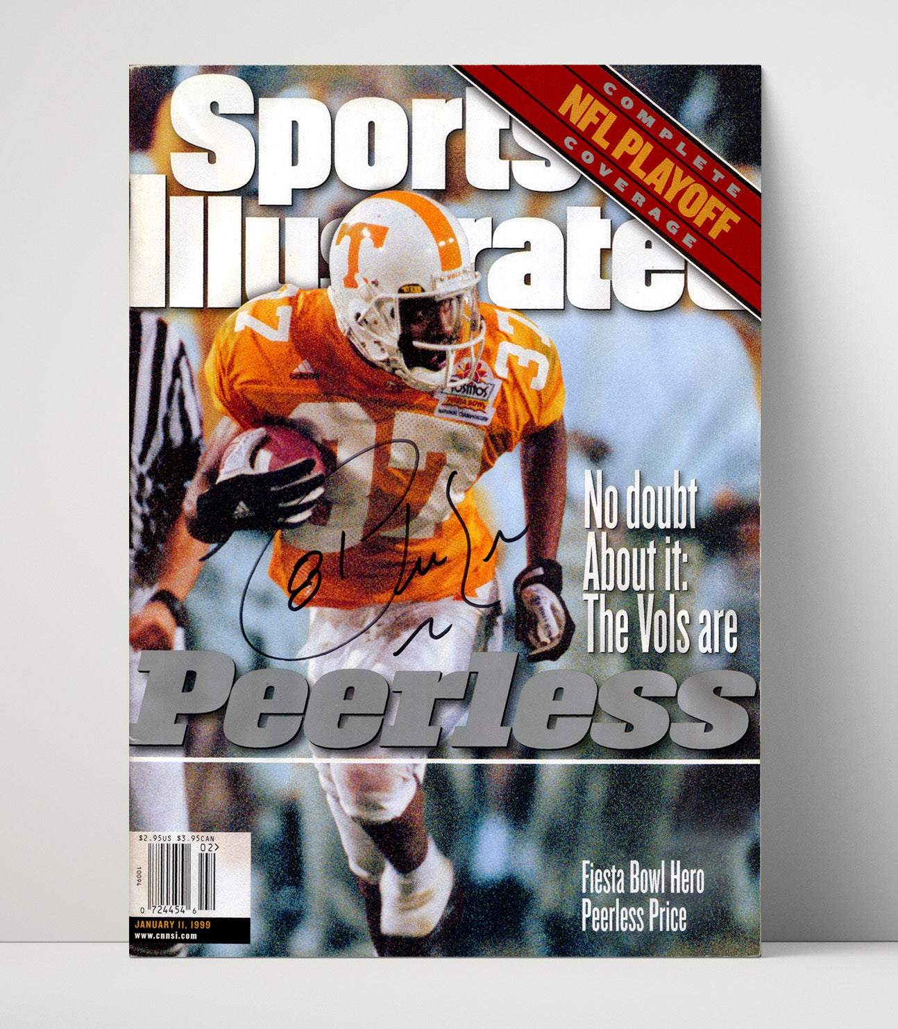 Tennessee Football Peerless Price Fiesta Bowl Hero SI Cover 1999 College Football Wall Art 16x20 Unframed Print wall art print – College Football decor