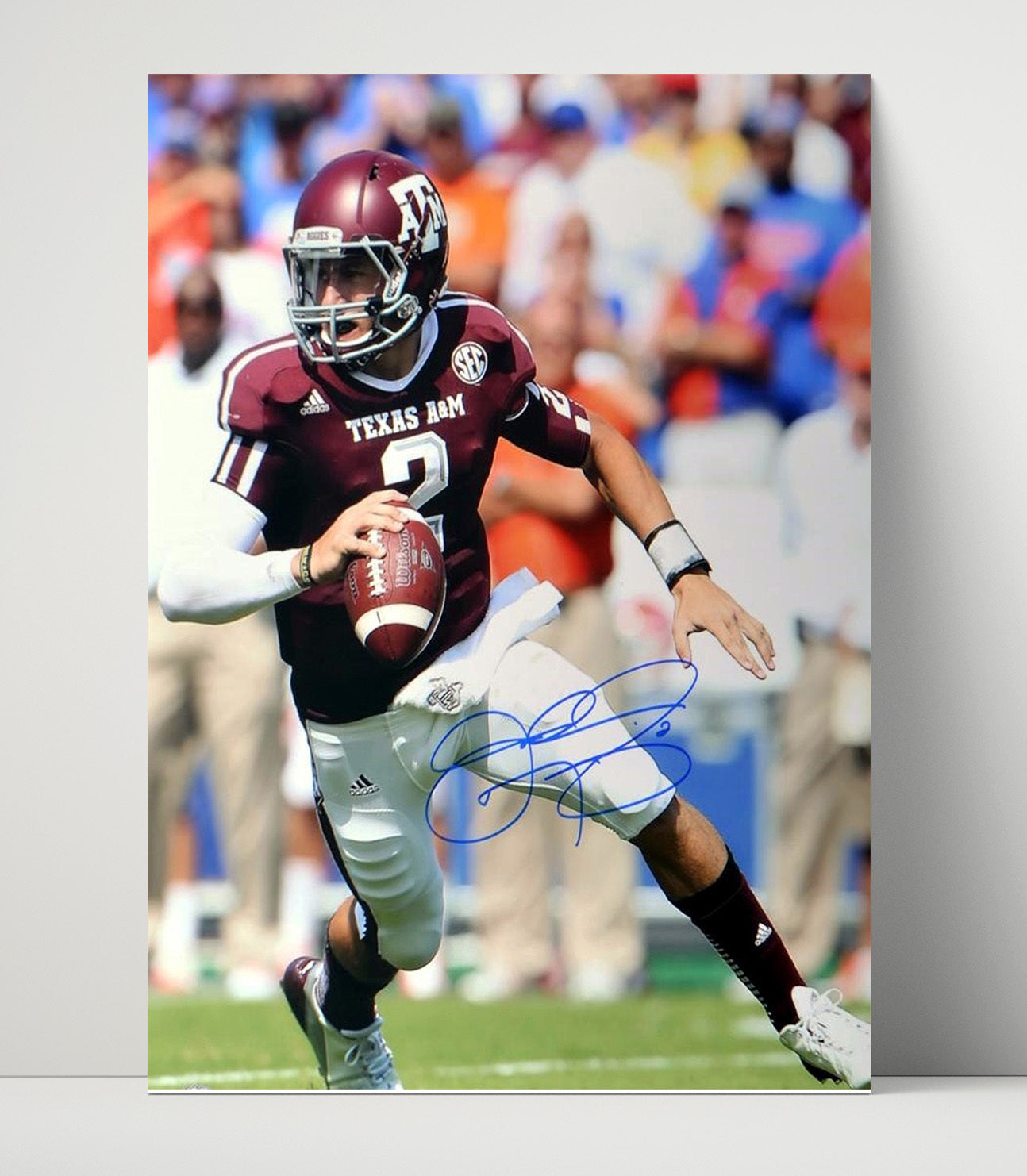 Texas AandM Football Johnny Manziel Scramble Playmaker College Football Wall Art 16x20 Unframed Print wall art print – College Football decor