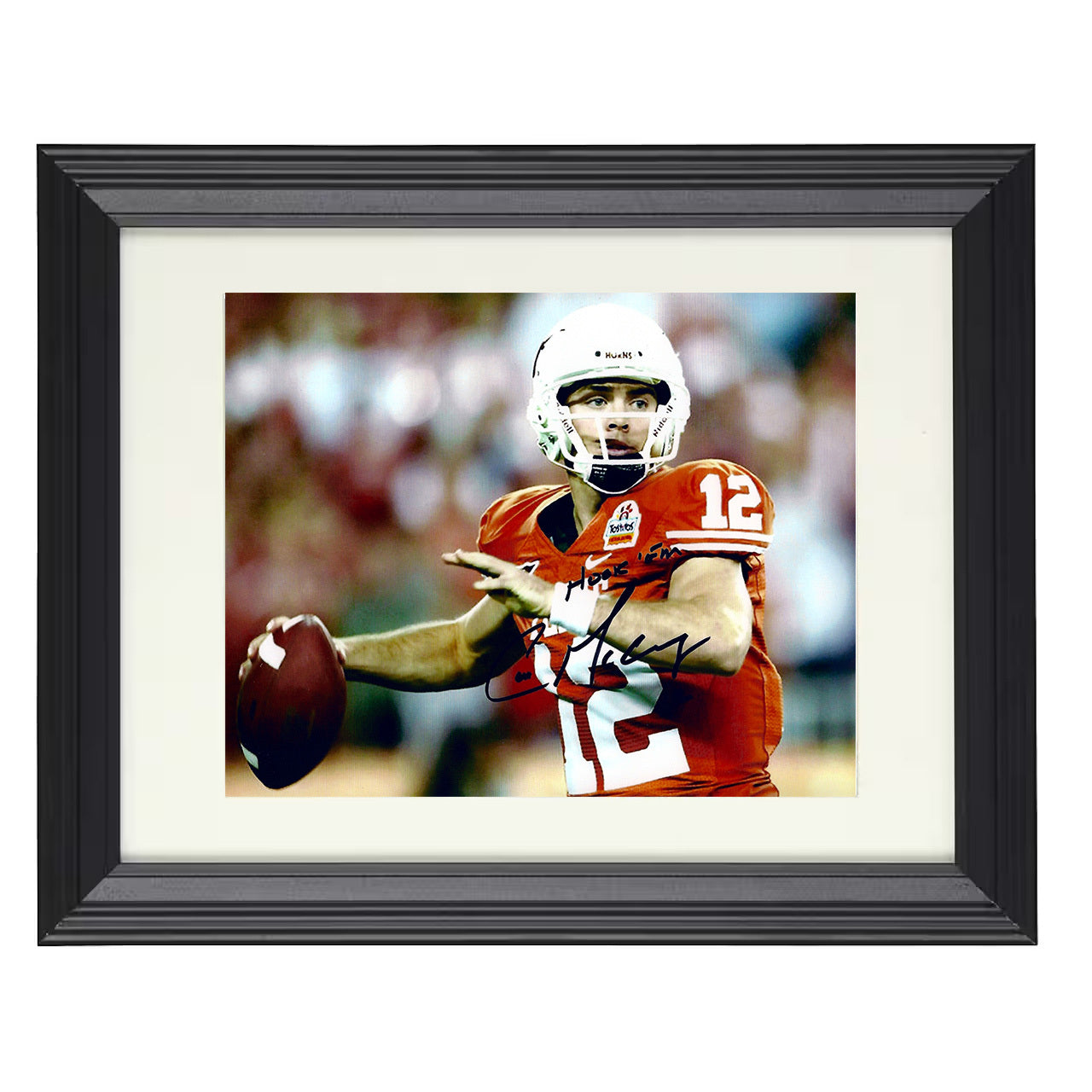Texas Football - Colt McCoy Championship Throw Motion 8x10 framed college football wall art