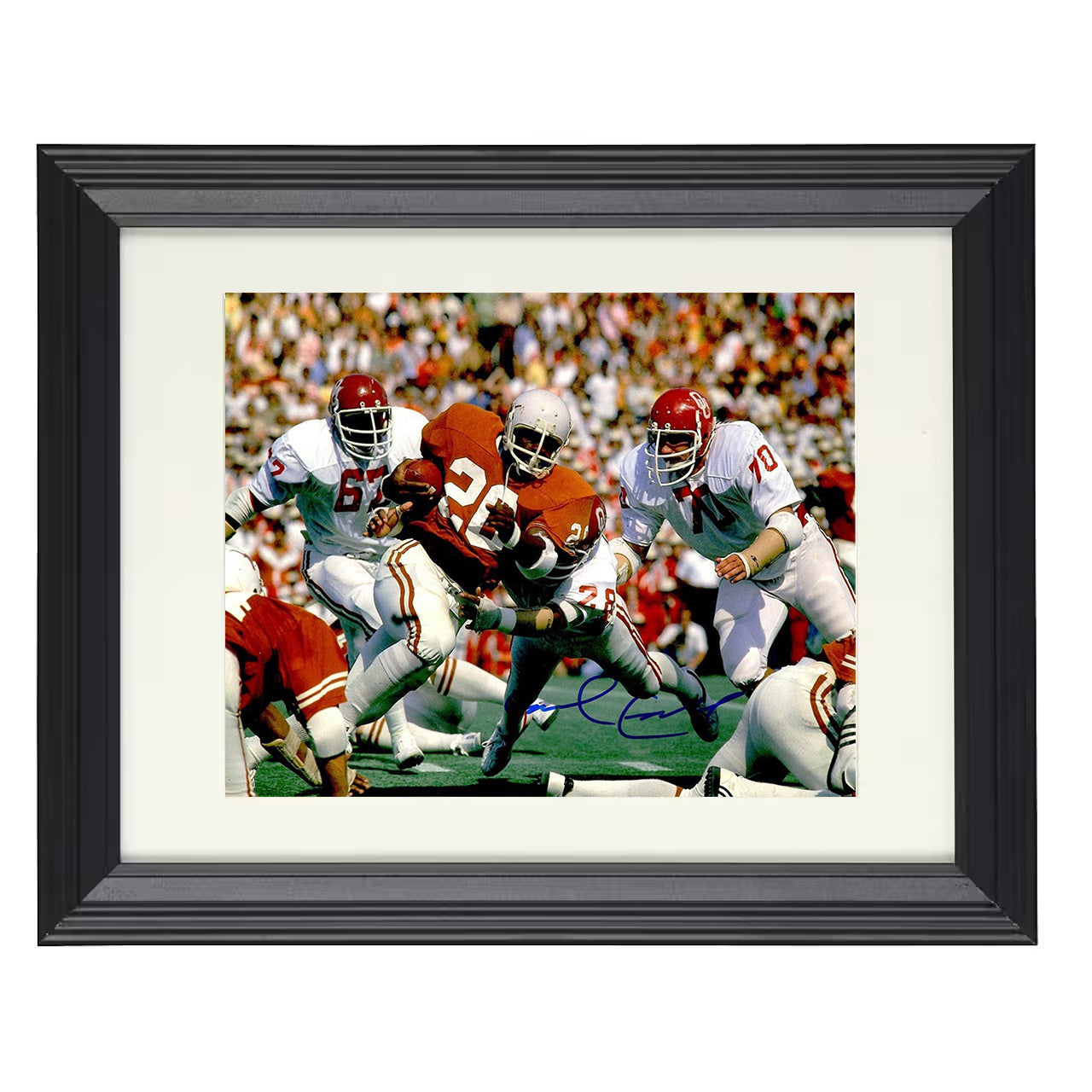 Texas Football - Earl Campbell Tyler Rose Power Drive 8x10 framed college football wall art