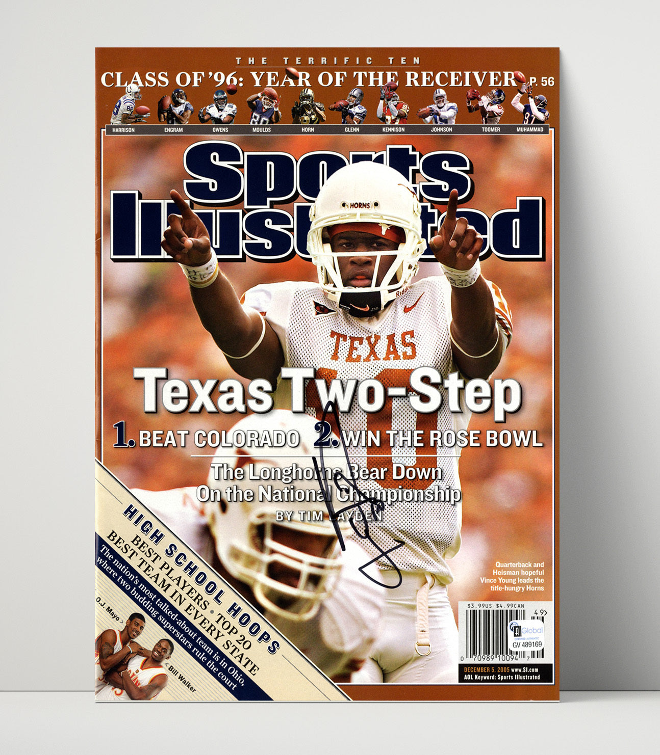 Texas Football Vince Young Texas Two Step Championship Run 2005 SI College Football Wall Art 16x20 Unframed Print wall art print – College Football decor