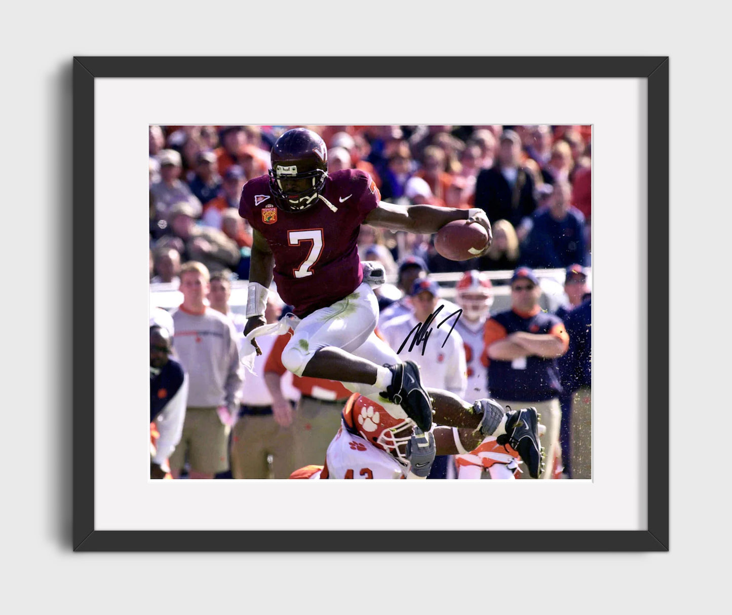 Virginia Tech Football - Michael Vick Electrifying Open Field Breakaway 8x10 Gallery Frame college football wall art