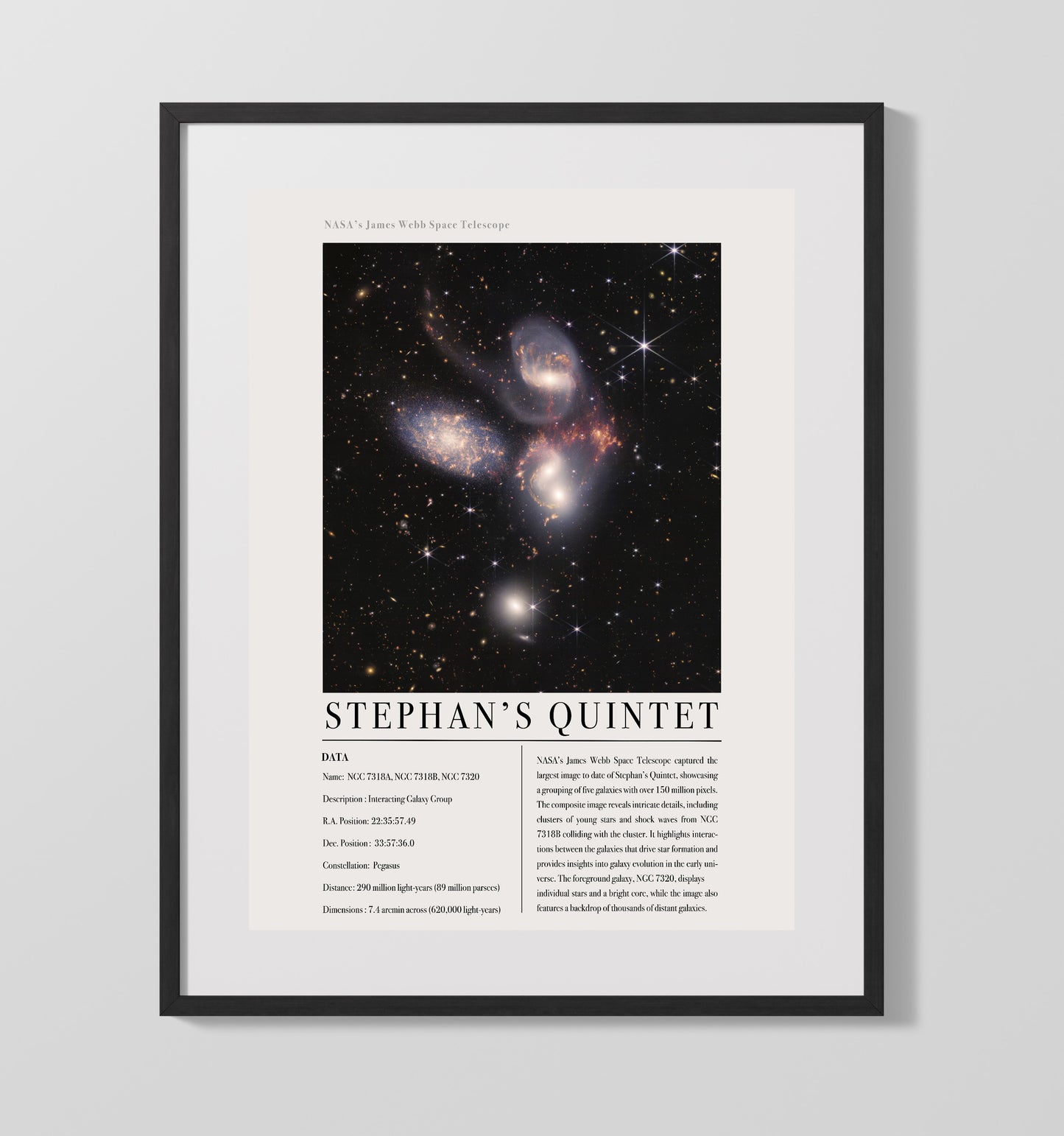 Cartwheel Galaxy in Sculptor 16x20 Unframed Print James Webb Telescope wall art