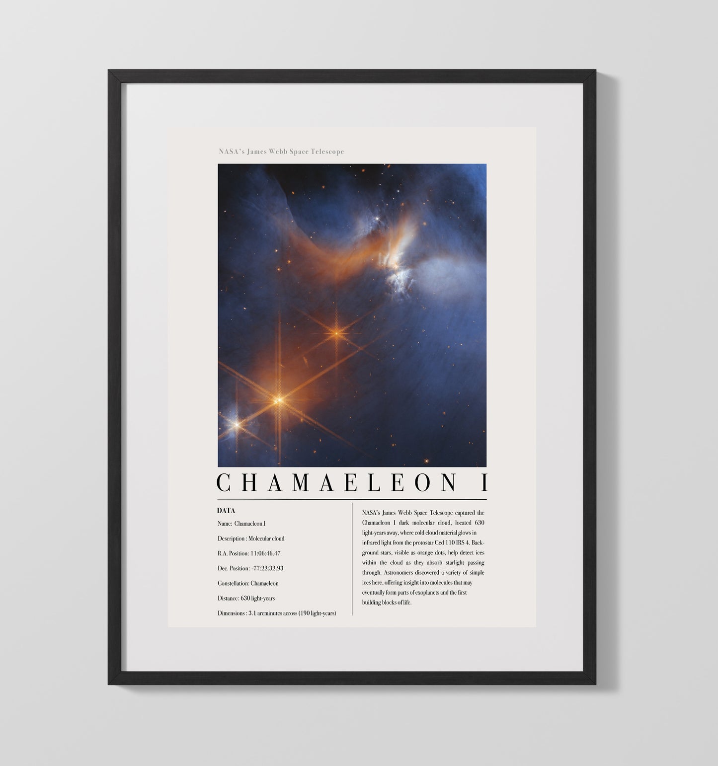 NGC 346 Star Cluster in Tucana 16x20 Unframed Print James Webb Telescope wall art