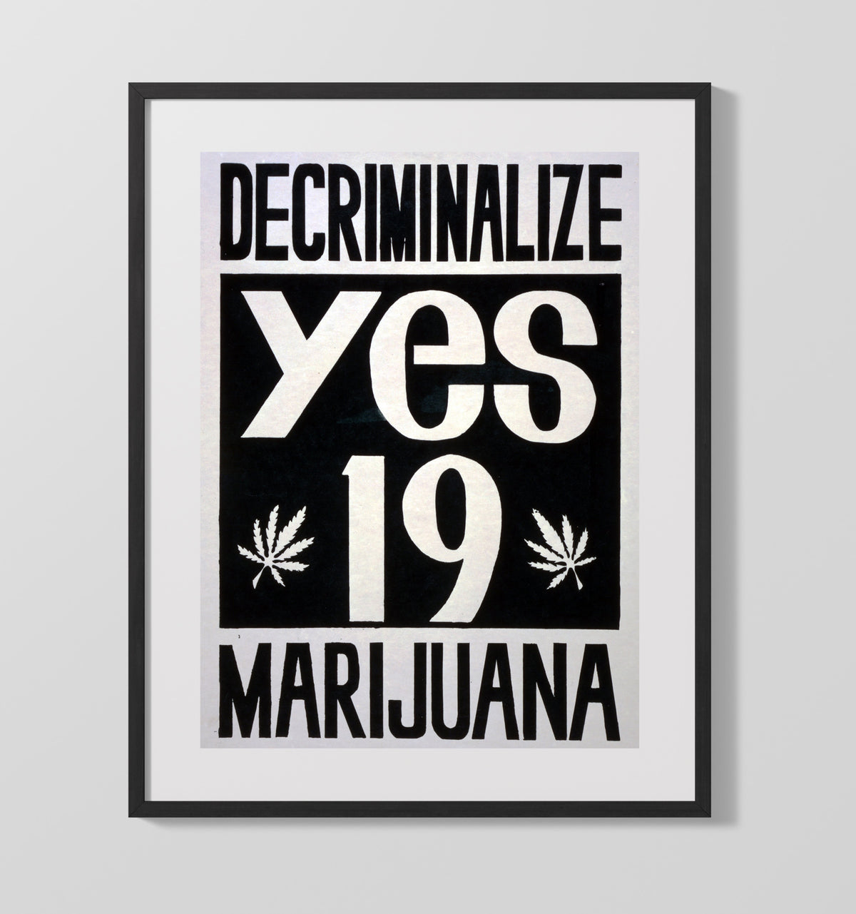 Decriminalize Marijuana 16x20 Gallery Frame counterculture wall art