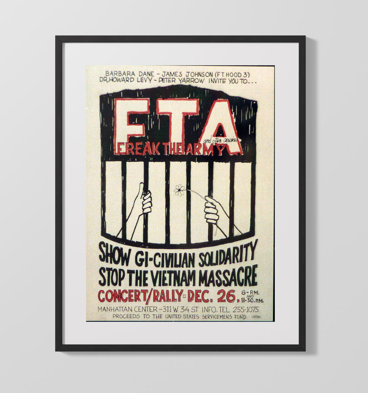 Freak the Army 16x20 Gallery Frame counterculture wall art