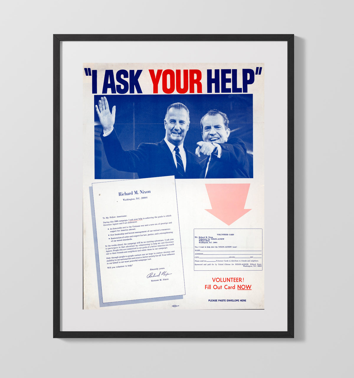 I Ask Your Help 16x20 Gallery Frame counterculture wall art