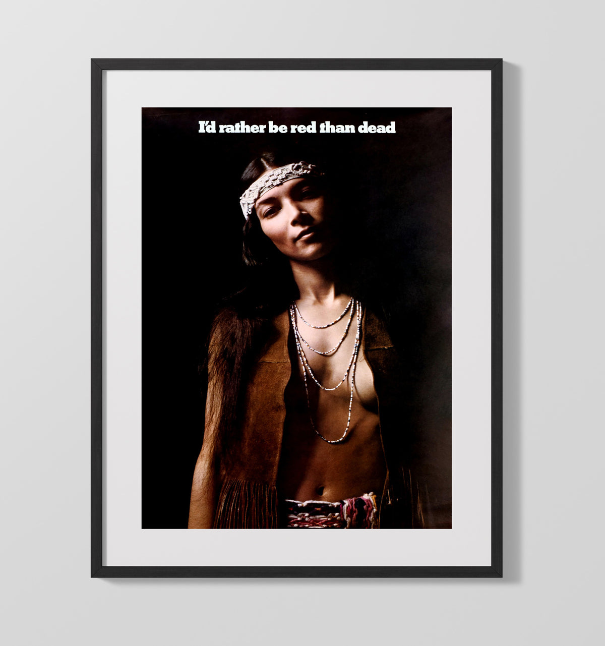 I'd Rather Be Red Than Dead 16x20 Gallery Frame counterculture wall art