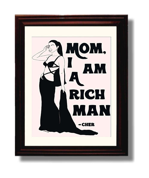Mom I Am a Rich Man - Counterculture - 8x10 Beveled Frame