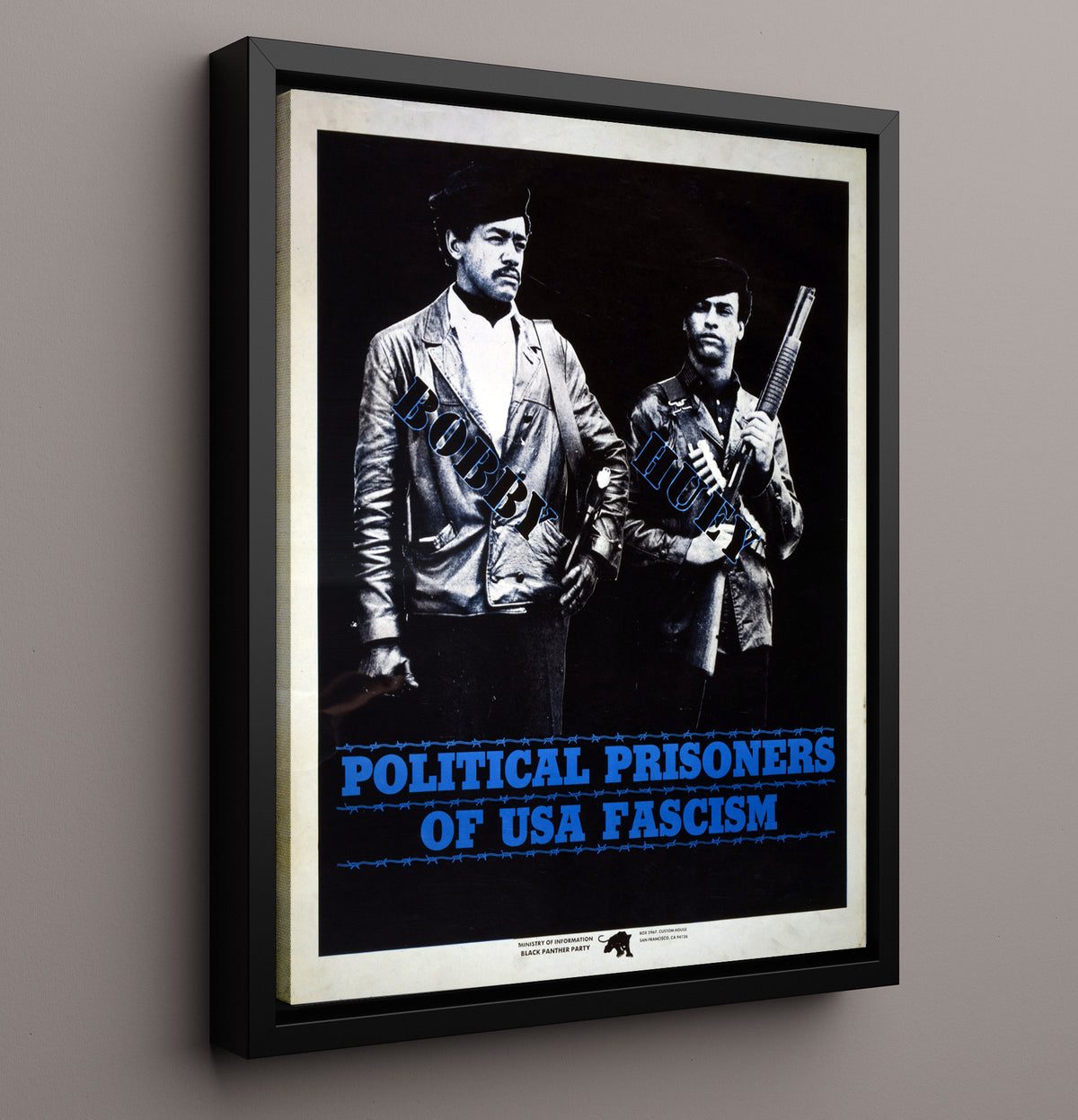 Political Prisoners of U.S. Fascism - Counterculture - 16x20 Framed Canvas