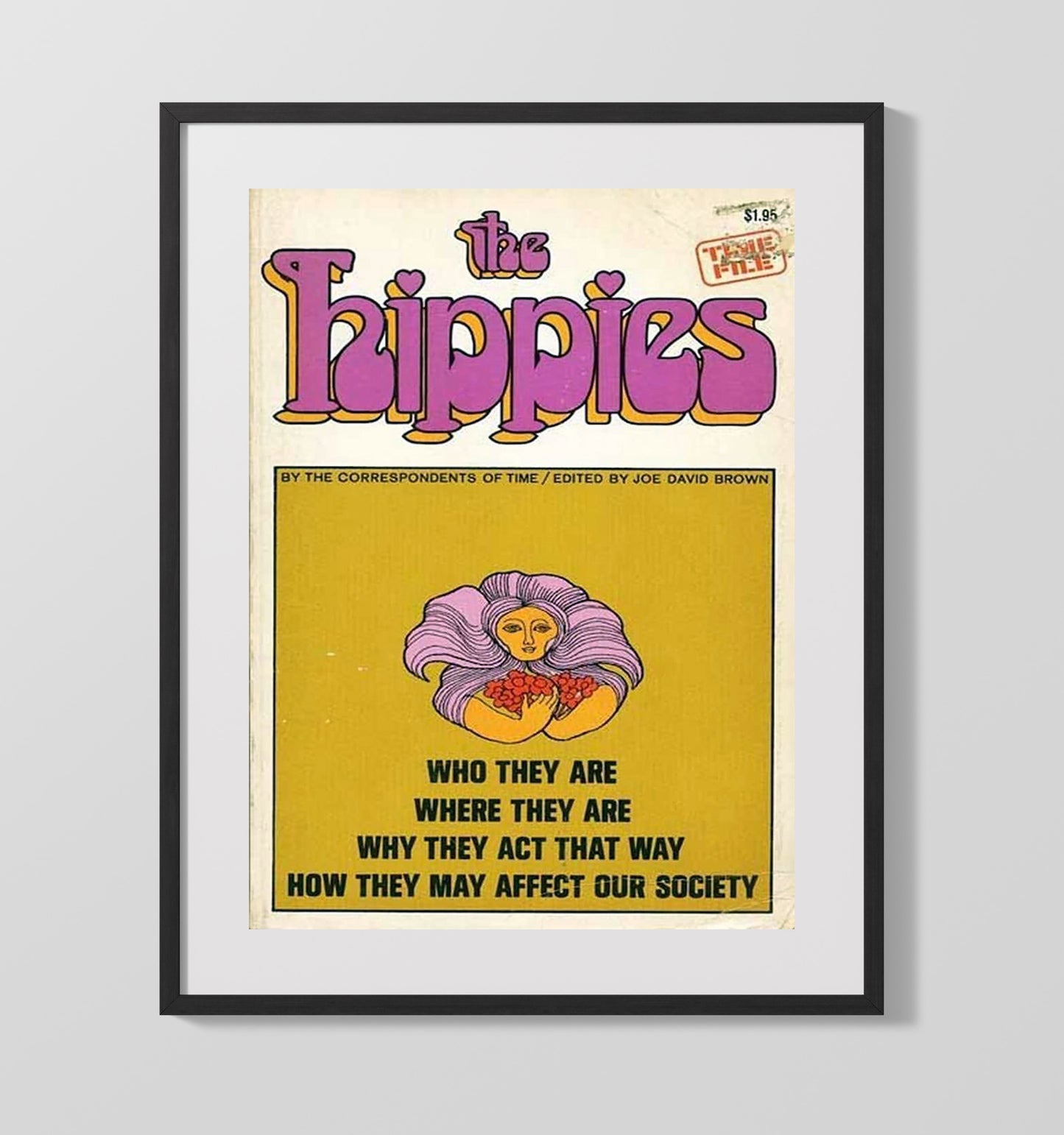 The Hippies 16x20 Gallery Frame counterculture wall art