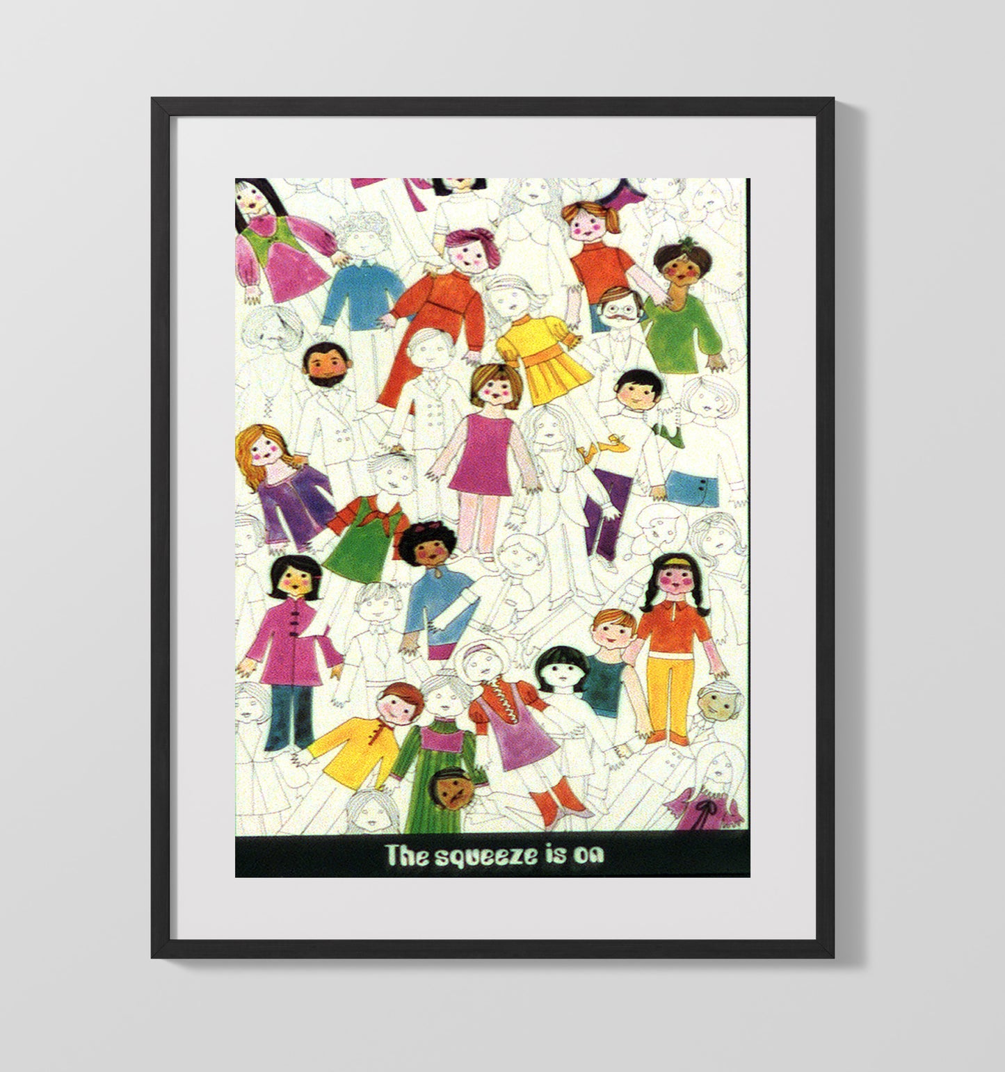 The Squeeze Is on 16x20 Gallery Frame counterculture wall art