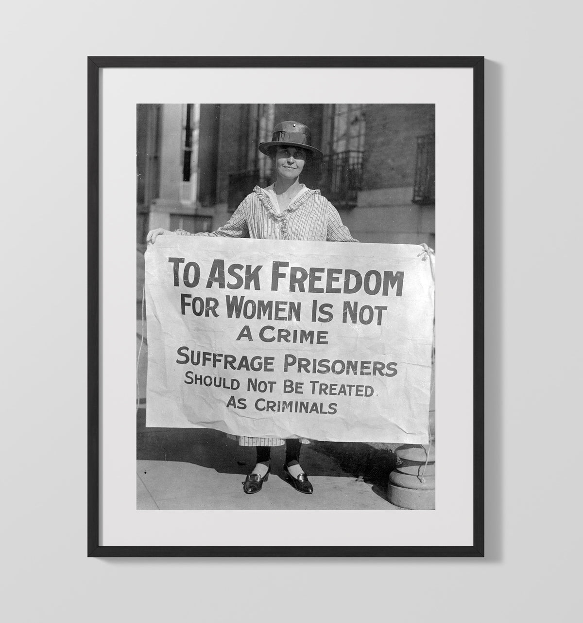 To Ask Freedom for Women Is Not a Crime 16x20 Gallery Frame counterculture wall art