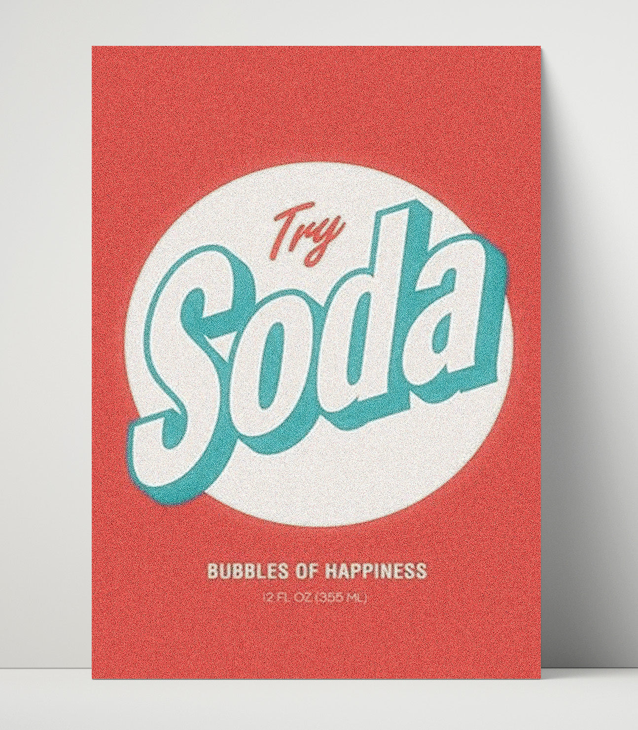 Try Soda Bubbles of Happiness Counter Culture Wall Art 16x20 Unframed Print wall art print