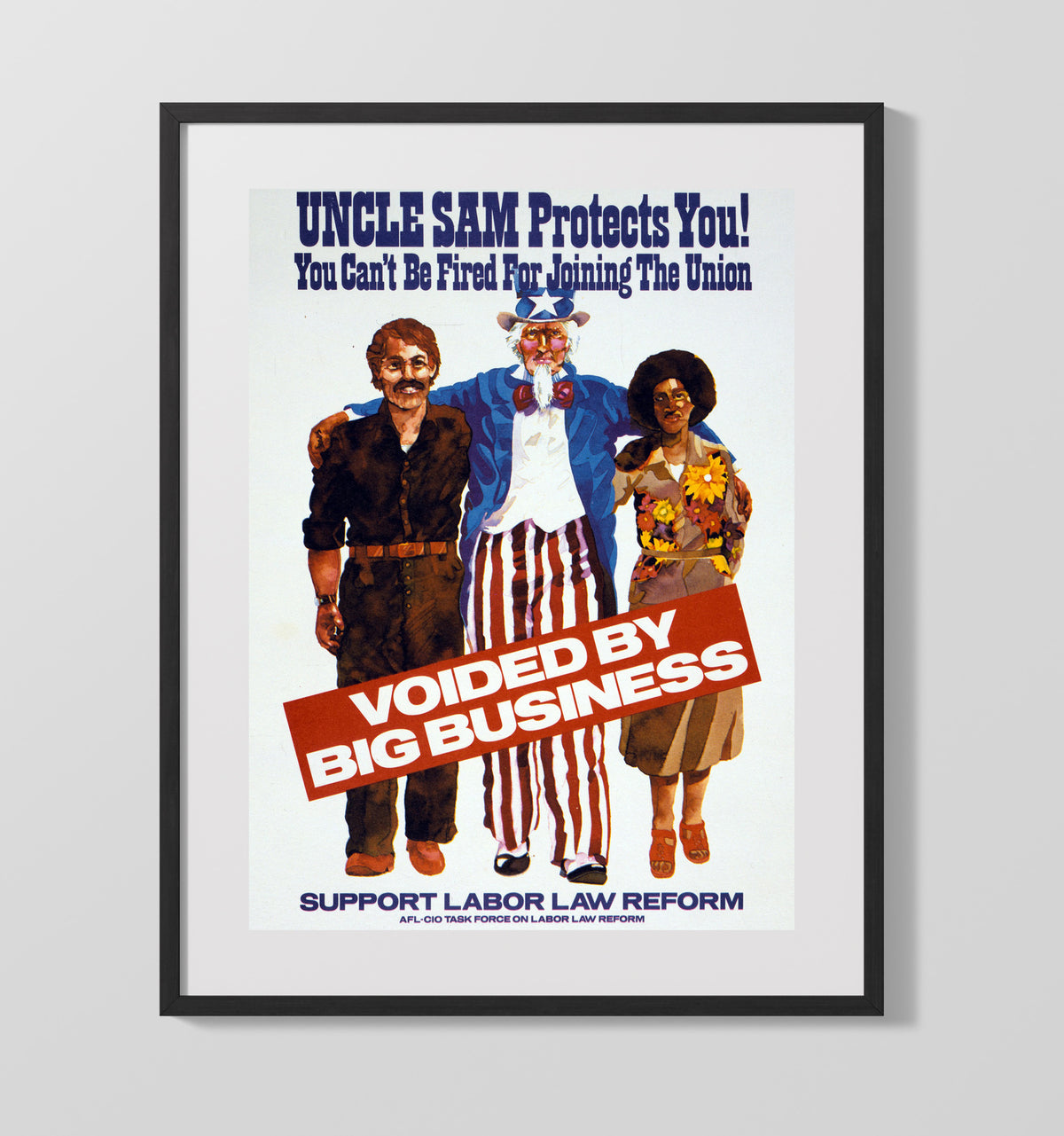 Uncle Sam Protects You 16x20 Gallery Frame counterculture wall art