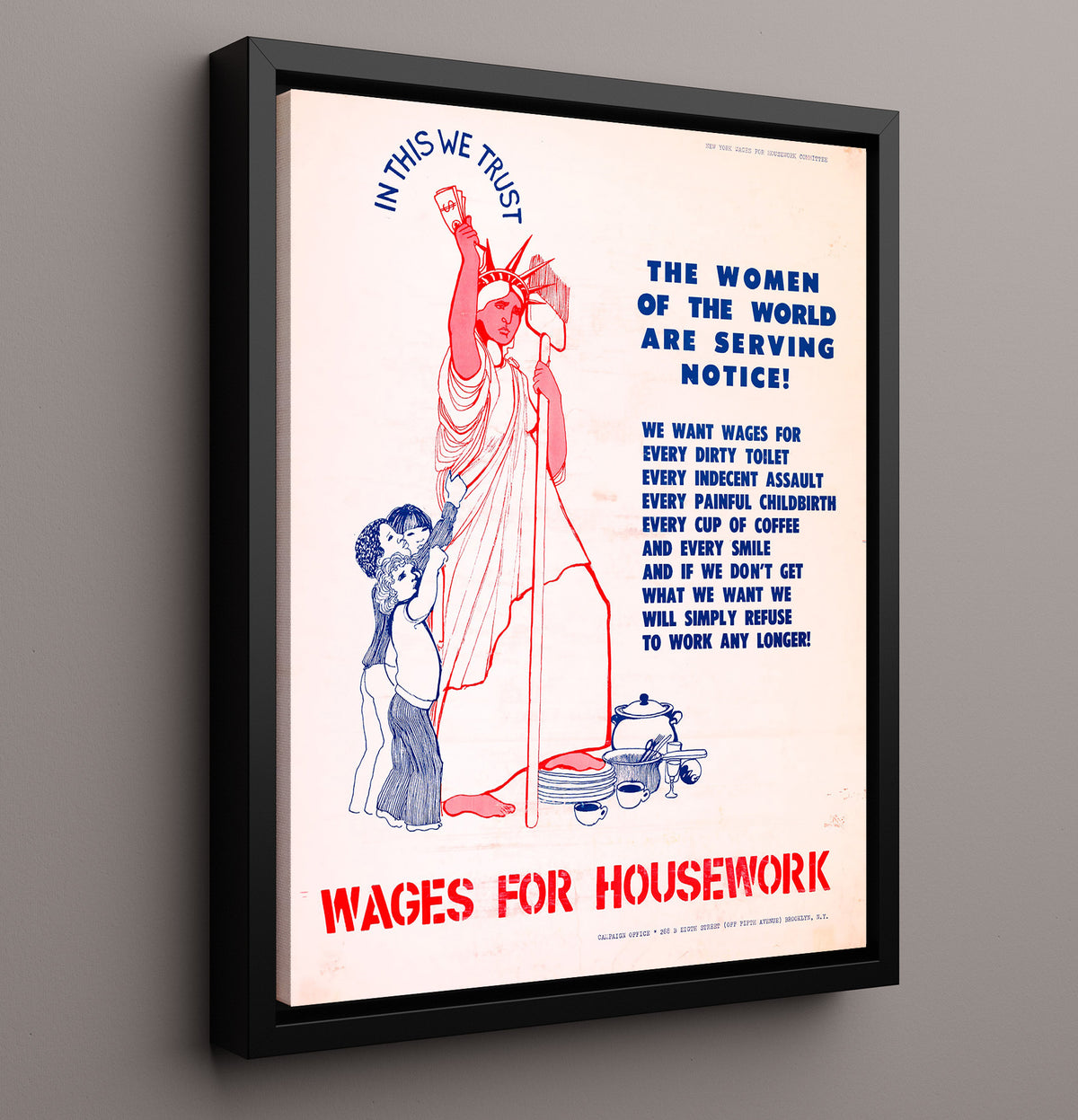 Wages for Housework - Counterculture - 16x20 Framed Canvas
