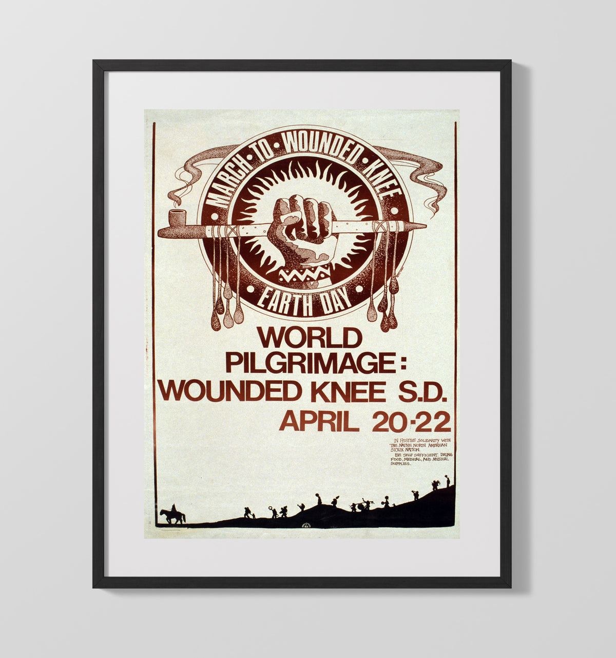 Wounded Knee Pilgrimage 16x20 Gallery Frame counterculture wall art