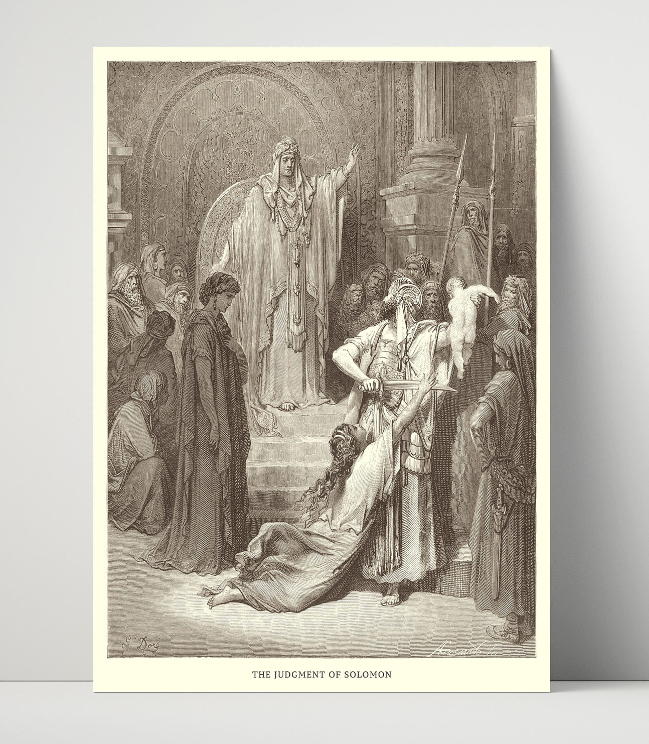 Abishai Saves Davids Life 2 Samuel 21:15-17 Dore Bible Illustration Wall Art 16x20 Unframed Print wall art print