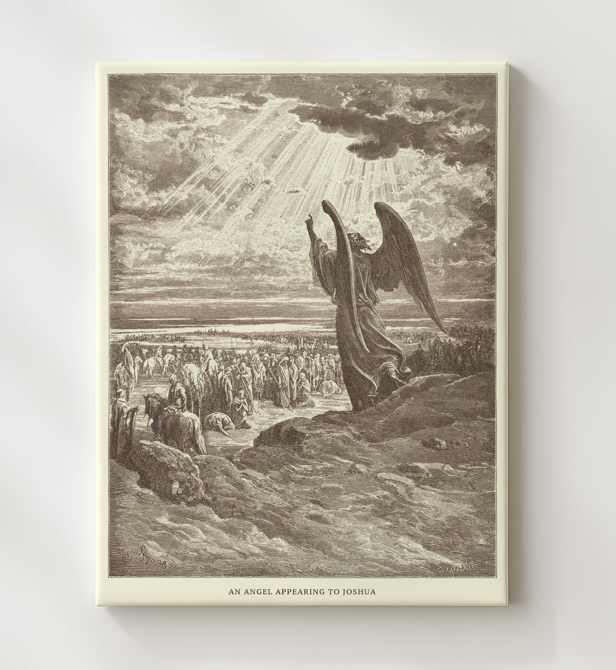 An Angel Appearing to Joshua - Joshua 5:13-15 - Doré - 20x24 Canvas