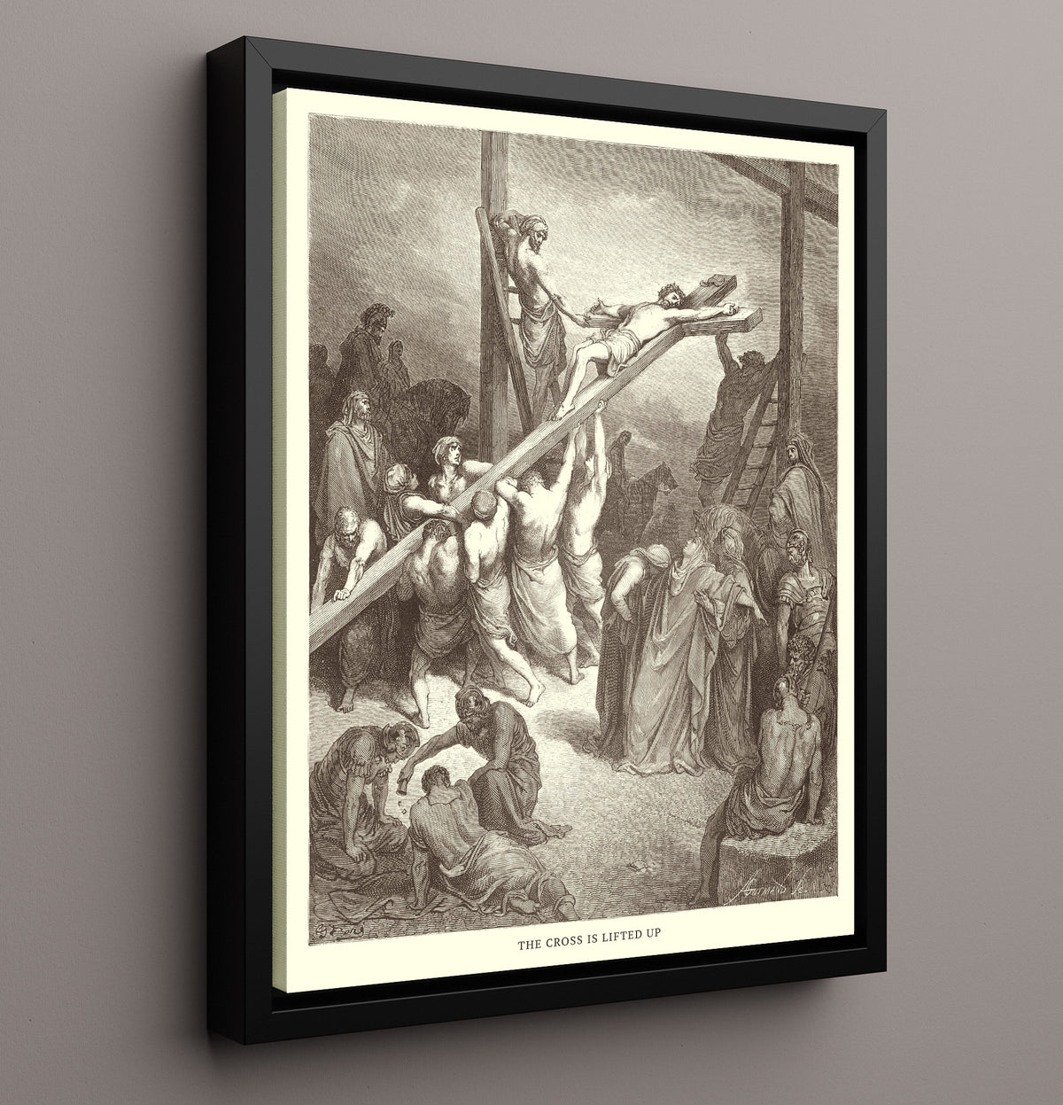An Angel Appears to Jesus in the Garden - Luke 22:39-46 - Doré - 16x20 Framed Canvas