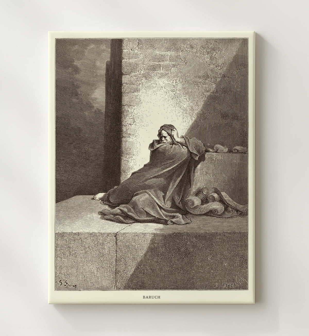 Baruch Writes Down Jeremiah's Prophecies - Jeremiah 36:1-4 - Doré - 20x24 Canvas