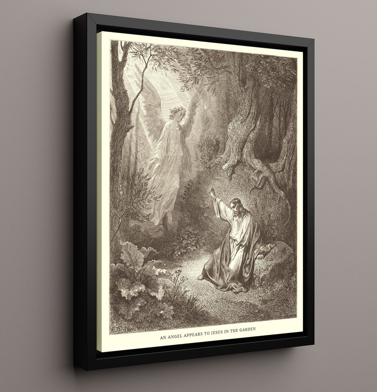 Buyers and Sellers Are Driven Out of the Temple - Matthew 21:12-13 - Doré - 16x20 Framed Canvas