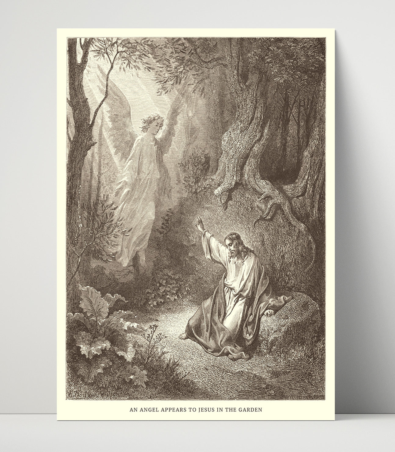 Buyers and Sellers Are Driven Out of the Temple Matthew 21:12-13 Dore Bible Illustration Wall Art 16x20 Unframed Print wall art print